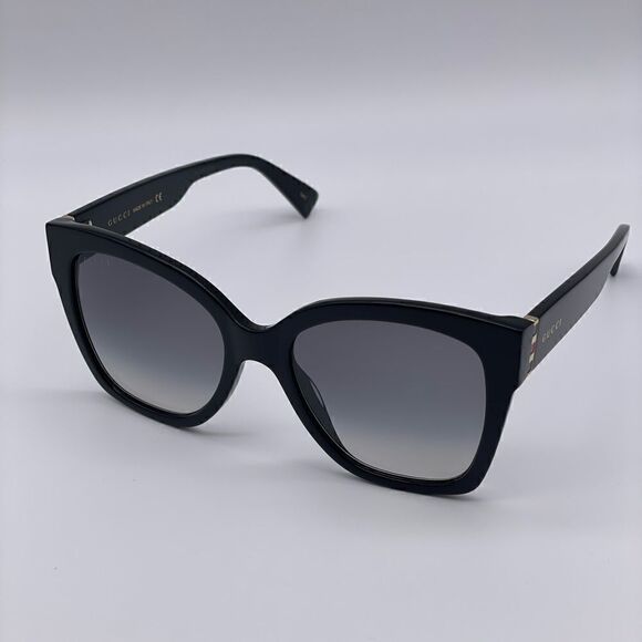 BRAND NEW GUCCI GG0459S 001 Black/Gold/Grey Women Sunglasses - Picture 8 of 13